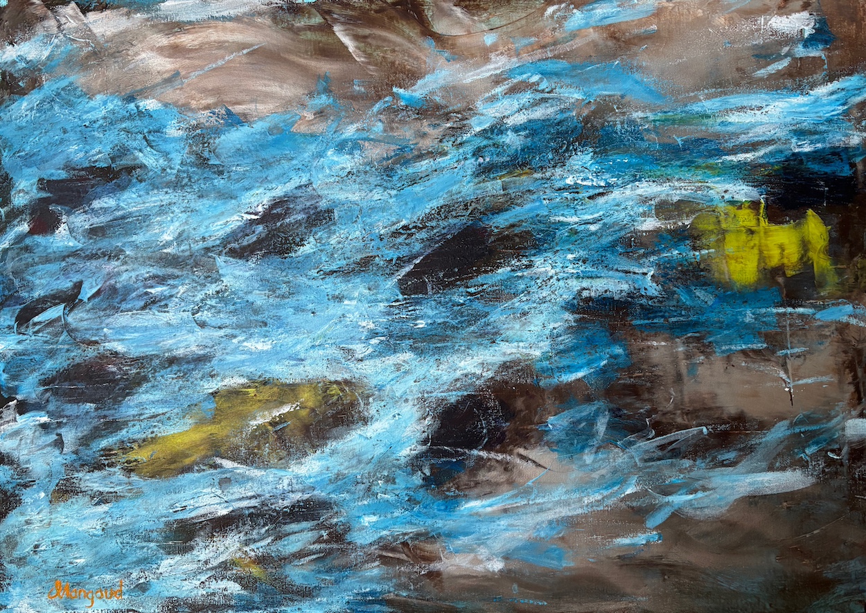 Bord de l'eau après la pluie 